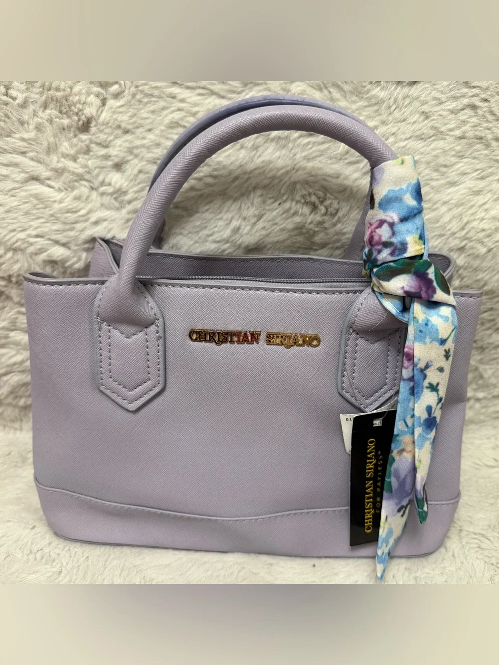 Christian Siriano Lavender Top-Handle Satchel